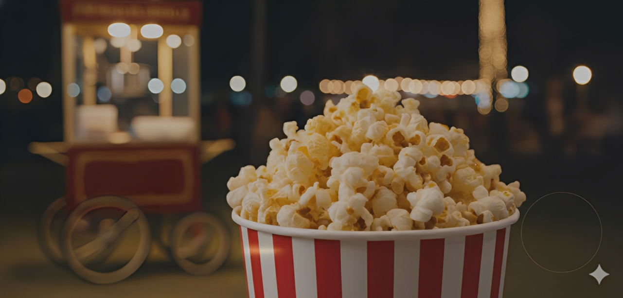 Caramelô - Carrinho de pipoca retrô